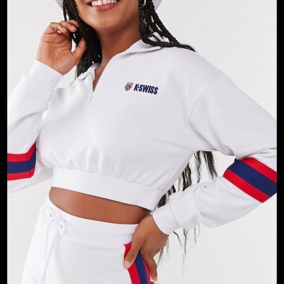 3/$25 Forever 21 X KSwiss Pullover Crop 3X - Picture 8 of 9